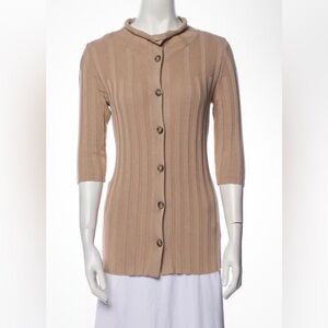 G. label by goop knit brown top sz s